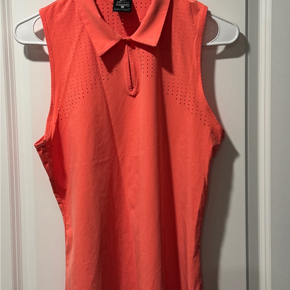 Nike Women's Golf Sleeveless Coral Top